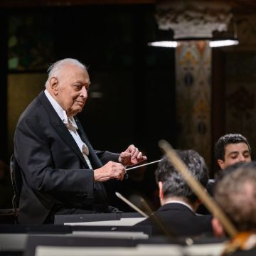El director Zubin Mehta en el Palau. ©Antoni Bofill