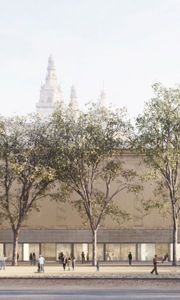 Exterior del Palau Victòria Eugènia, entrada al Nou MNAC