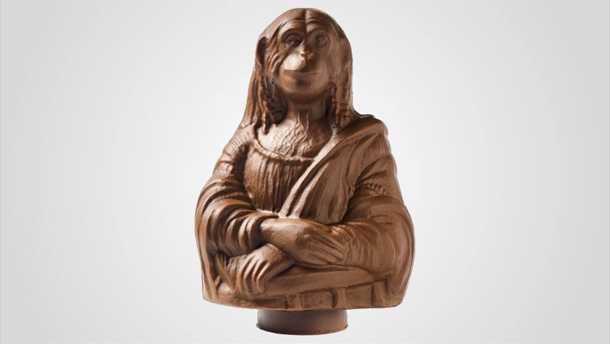 Mona de Pascua como Mona Lisa por Joan Roca de Rocambolesc