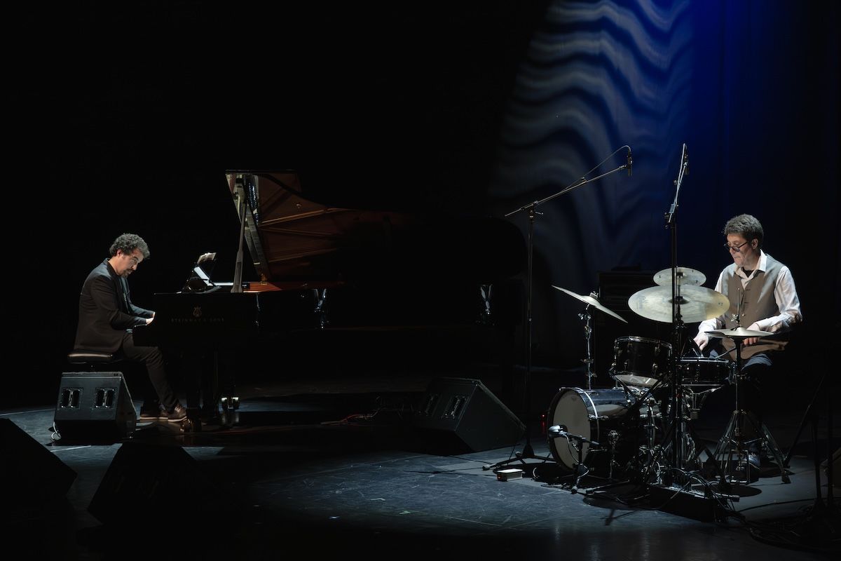 David Viñolas i Sergi Sirvent durant la Marató de Jazz a L'Auditori. 