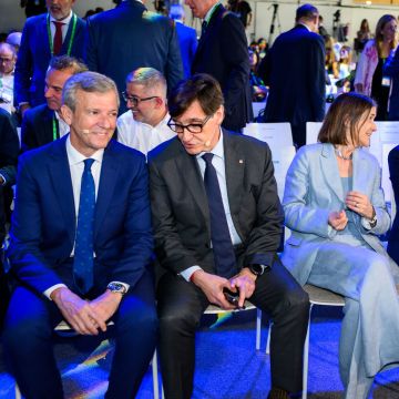 Alfonso Rueda, Salvador Illa, Teresa García Milà i Imanol Pradales al Cercle d'Economia. © Cercle