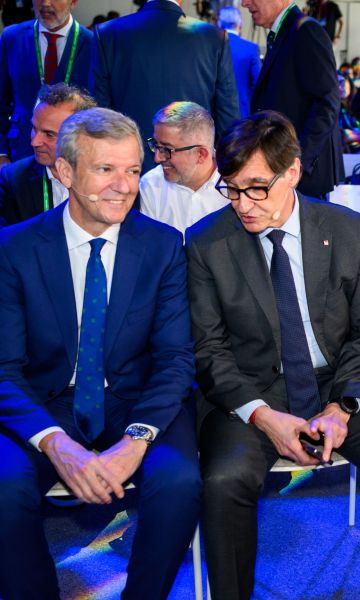 Alfonso Rueda, Salvador Illa, Teresa García Milà i Imanol Pradales al Cercle d'Economia. © Cercle