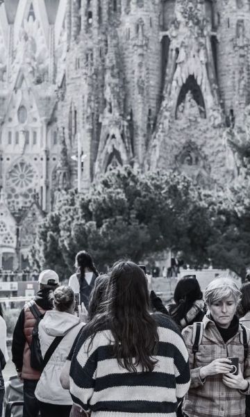 Turistes en la Sagrada Família. © Àngel Bravo