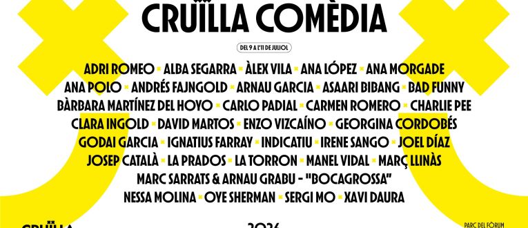 El cartell de la programació del Cruïlla Comèdia 2026 