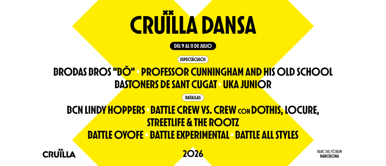 Cartel de la programación de danza dentro del Cruïlla 2026