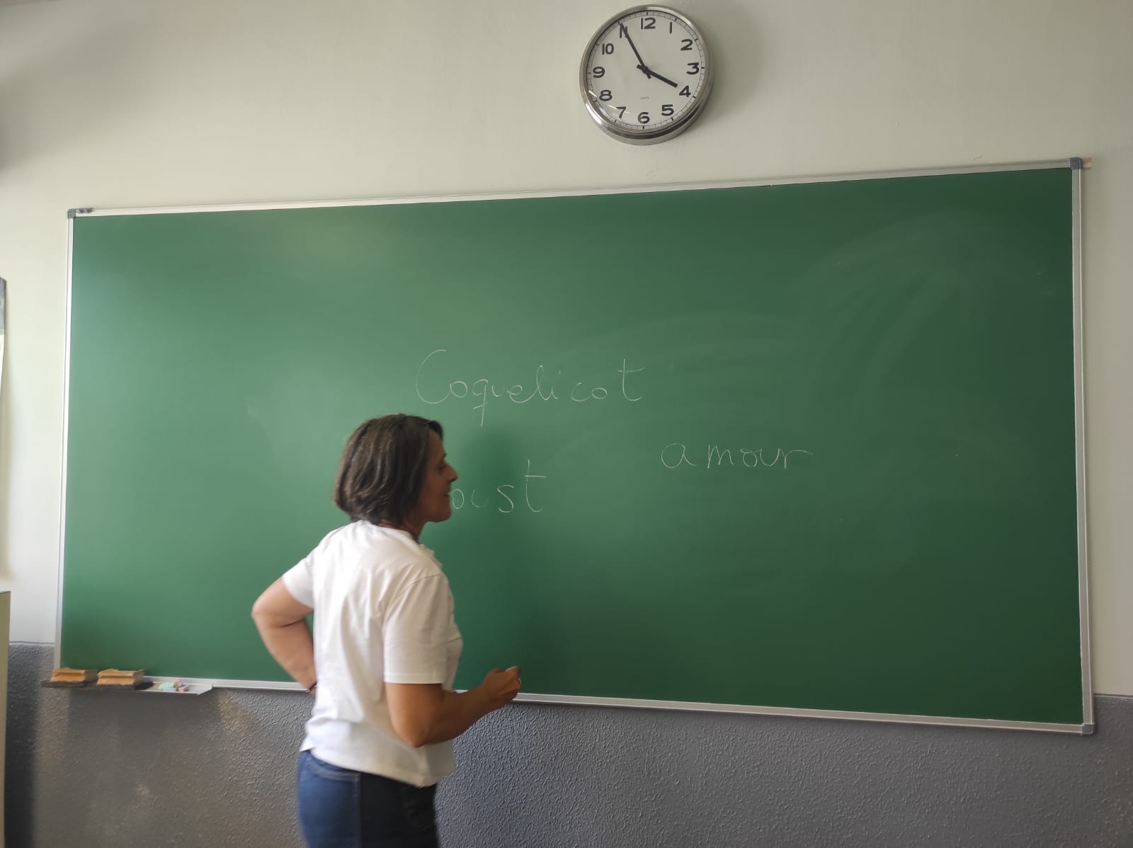 Marie Martínez a l'aula © Carme Escales Marie Martínez a l'aula © Carme Escales