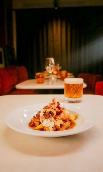 Huevos estrellados del Bar Costa, en la Ruta de Tapas del Raval