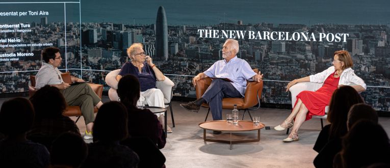 Moments Estel·lars 'La Barcelona de l'alcalde Maragall', con Toni Aira, Montserrat Tura, Oriol Nel·lo y Custodia Moreno © Àngel Bravo -