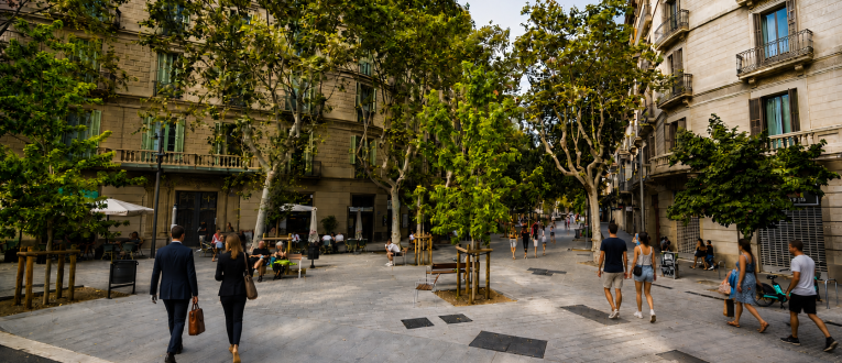 La calle Consell de Cent, en Barcelona. 