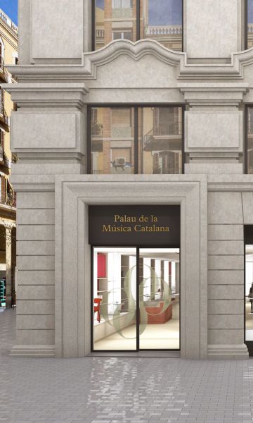 Nova Porta del Palau vist des de Via Laietana
