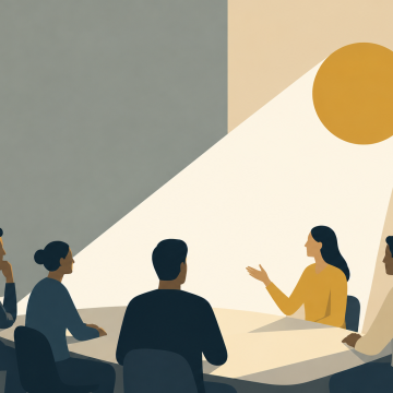 Ilustración de una reunión empresarial