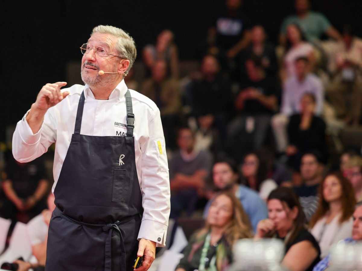 Joan Roca, durant la seva intervenció al Gastronomic Forum Barcelona 2025. Joan Roca, durant la seva intervenció al Gastronomic Forum Barcelona 2025.