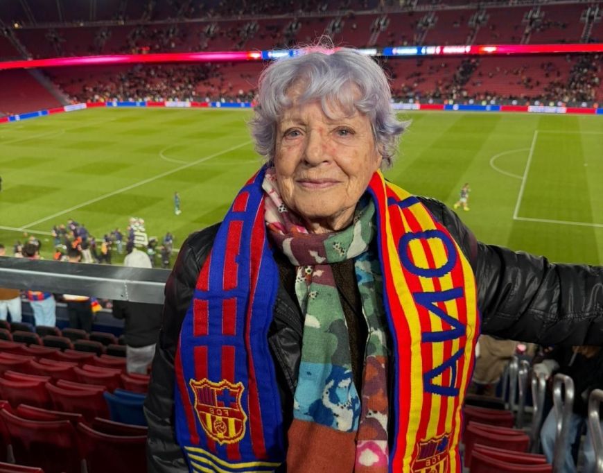 Maria Mateu i el seu Barça 