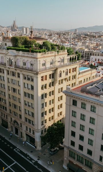 Imagen aérea del Grand Hotel Central de Barcelona Imagen aérea del Grand Hotel Central de Barcelona