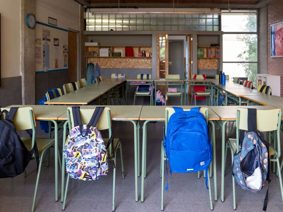 Aula de una escuela de Barcelona. © Mariona Gil