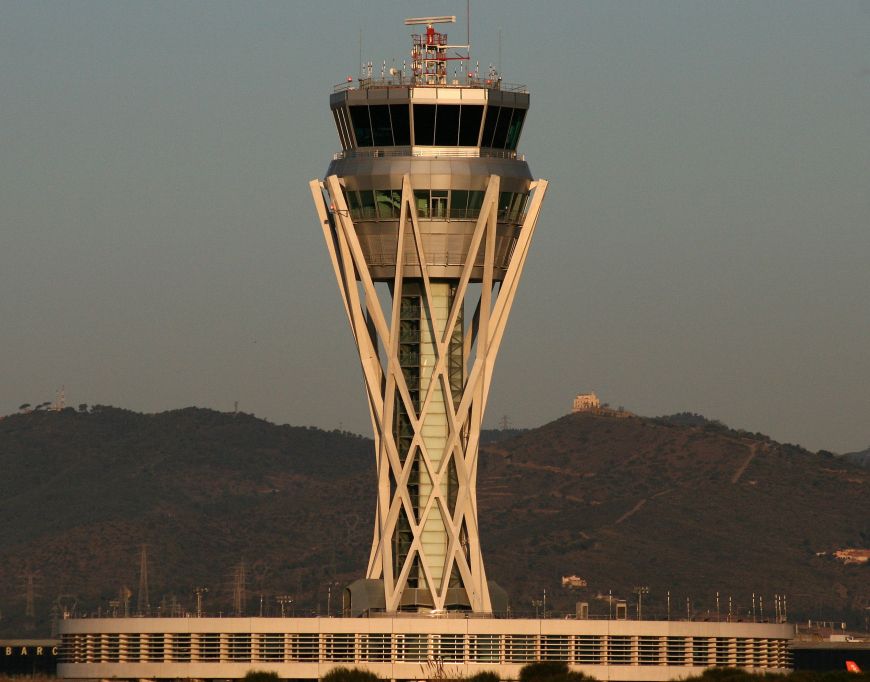 Imatge de la torre de control de l'aeroport Imatge de la torre de control de l'aeroport