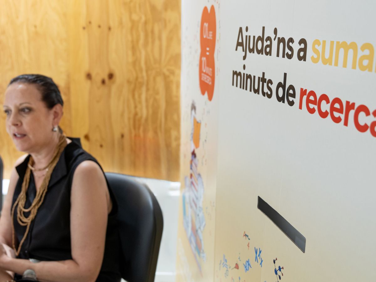 Núria Vilamajó a l'entrevista, per Àngel Bravo