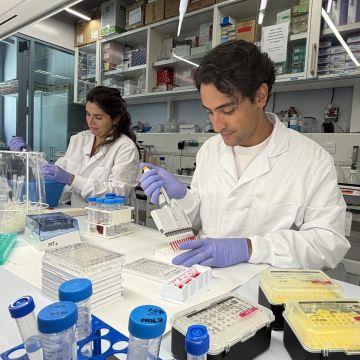 El equipo de Nuage Therapeutics en los laboratoris del Parc Científic de Barcelona. El equipo de Nuage Therapeutics en los laboratoris del Parc Científic de Barcelona.