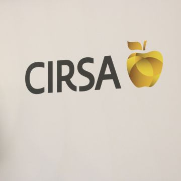 The traditional bell next to the logo of Cirsa on the day of the debut of the company in the stock market © Maria Asmarat (ACN)