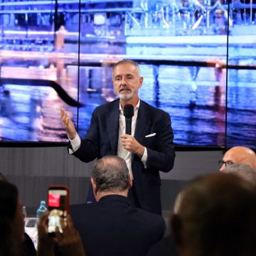 The executive president of Telefónica, Marc Murtra, during a conference at the headquarters of the employers' association Foment del Treball © Andrea Salazar (ACN))