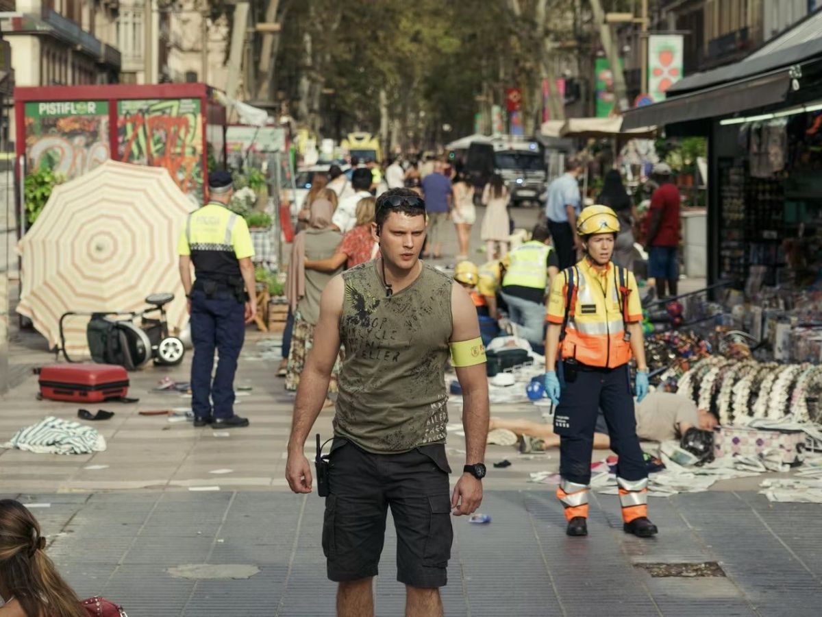Rodaje del film Cronos, recientemente estrenado, en La Rambla. © Michael Oats