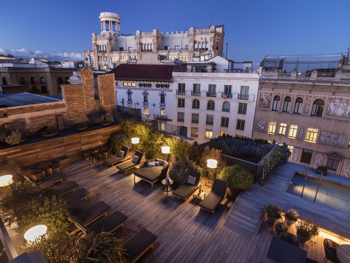 La terrassa de l'Hotel Mercer. La terrassa de l'Hotel Mercer.