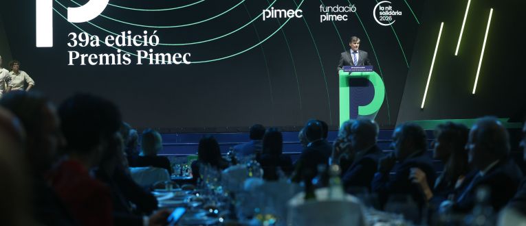 Antoni Cañete, presidente de Pimec, en la 39.ª edición de los Premios Pimec en el Palau Sant Jordi © Cedida Antoni Cañete, presidente de Pimec, en la 39.ª edición de los Premios Pimec en el Palau Sant Jordi © Cedida