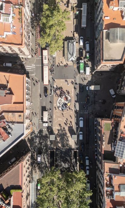 Vista aerea de La Rambla. ©Ajuntament de Barcelona Vista aerea de La Rambla. ©Ajuntament de Barcelona