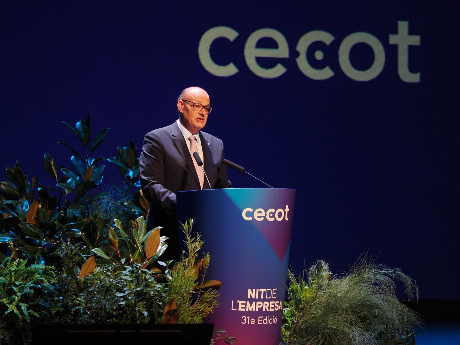 Xavier Panés, presidente de Cecot, a la la Nit de l’Empresa © Cedida Xavier Panés, presidente de Cecot, a la la Nit de l’Empresa © Cedida