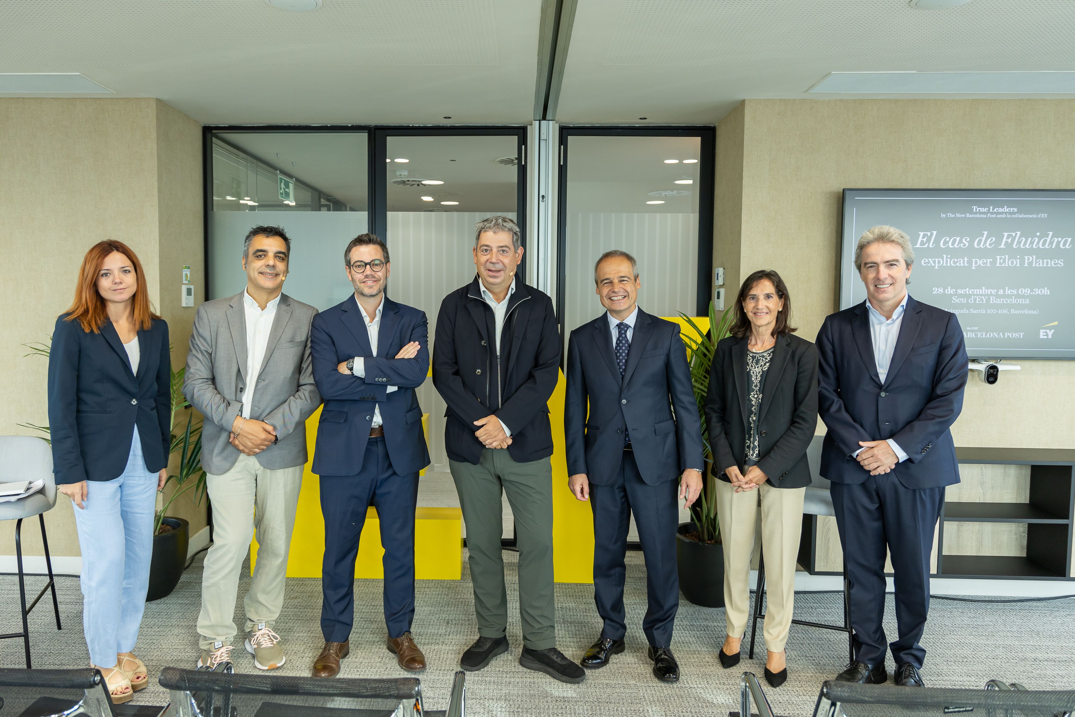 Representantes del The New Barcelona Post, EY y Eloi Planes