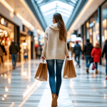 Mujer con bolsas de compras © Pixelgenie AI