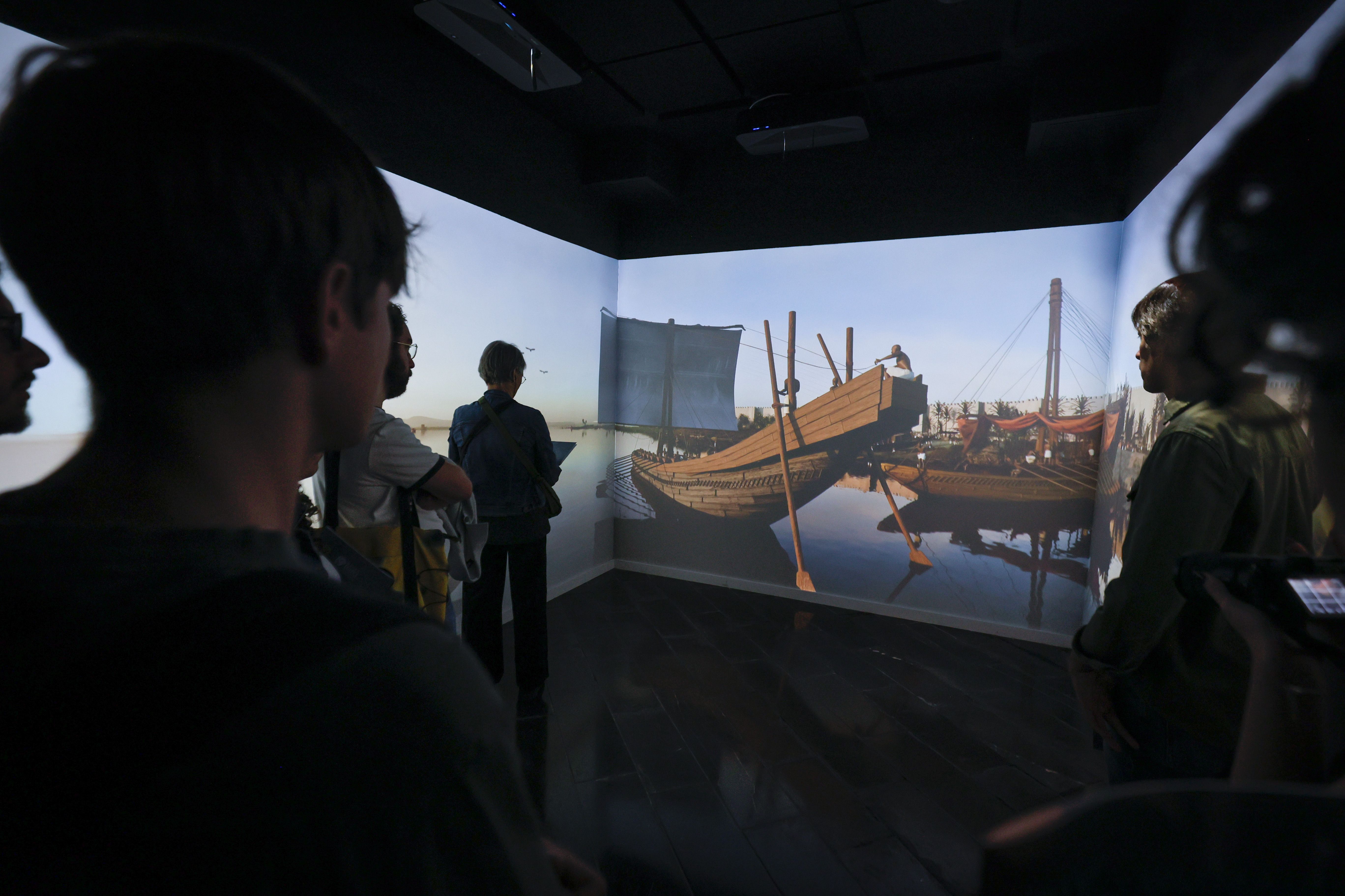 La sala immersiva de la nova exposició del Museu Egipci de Barcelona © Cedida La sala immersiva de la nova exposició del Museu Egipci de Barcelona © Cedida