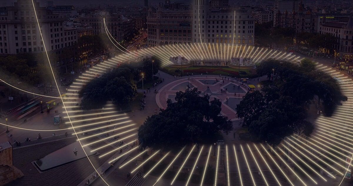 Imatge virtual de les noves llums de Nadal a Plaça Catalunya