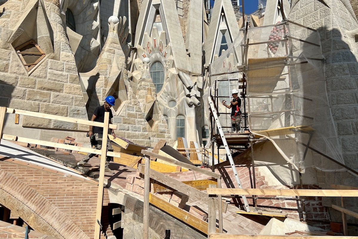 Obras de la Sagrada Família.