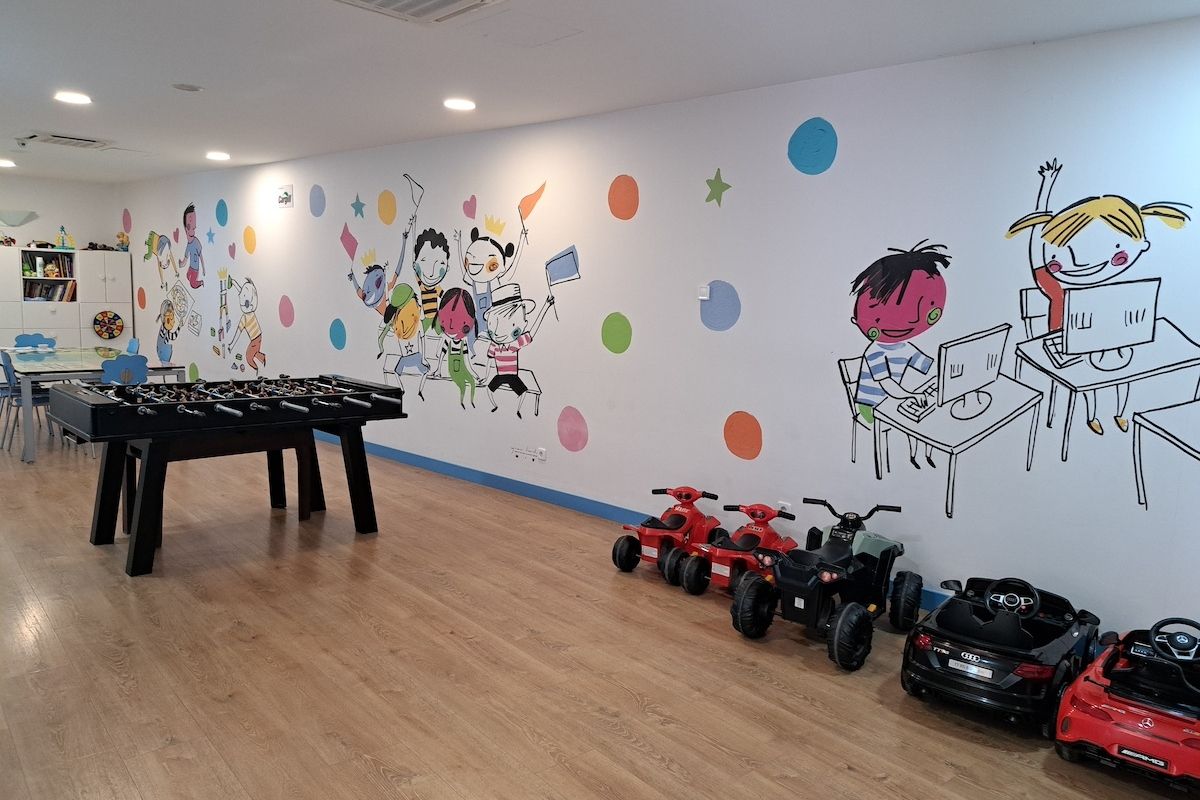 Common areas of the Ronald McDonald House of Barcelona.
