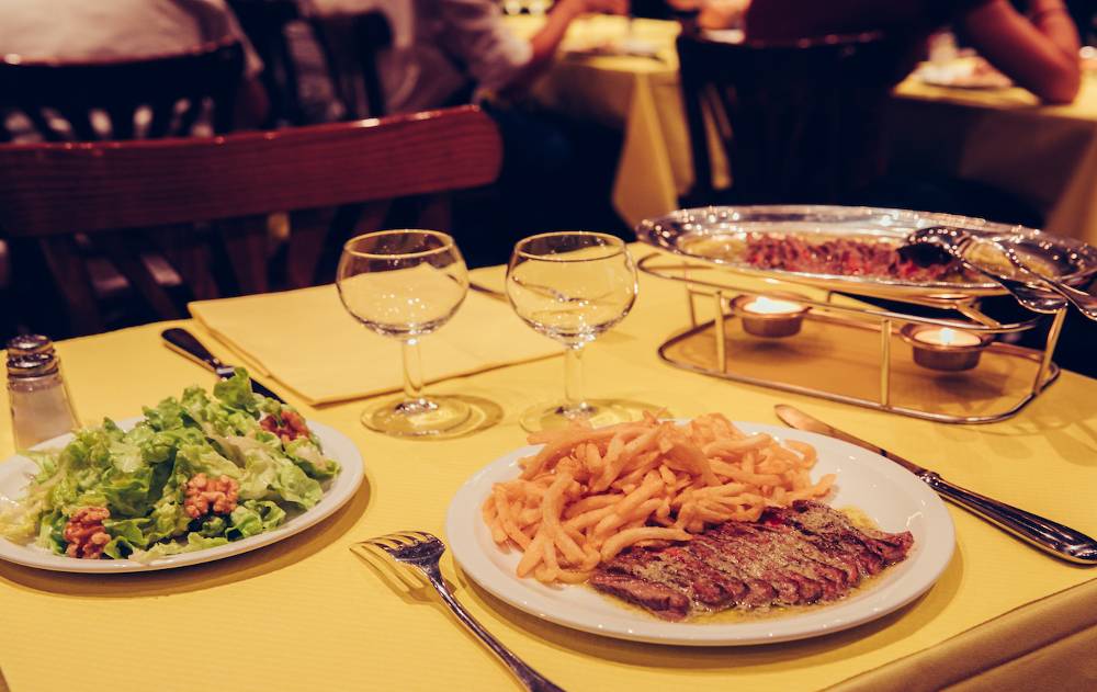 El menú completo de L'Entrecôte Barcelona.