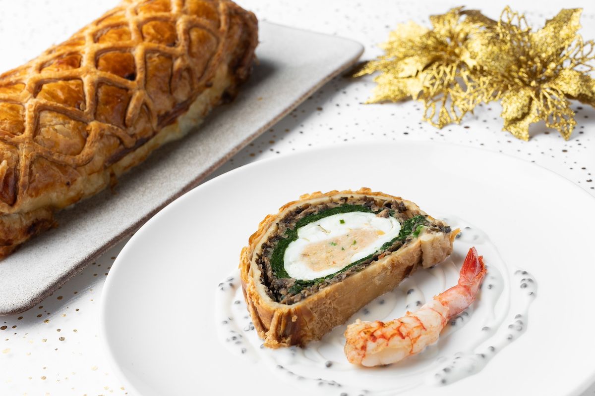 Plato del Majestic de Barcelona por Navidad. 