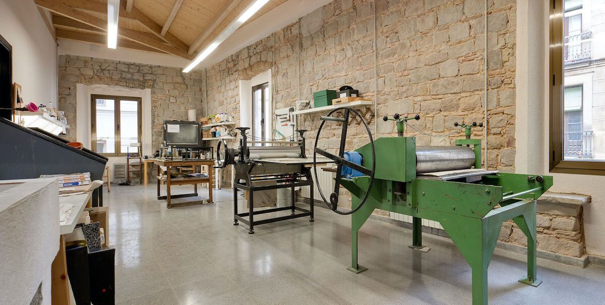 Máquinas de grabado en el Cercle Artístic Sant Lluc