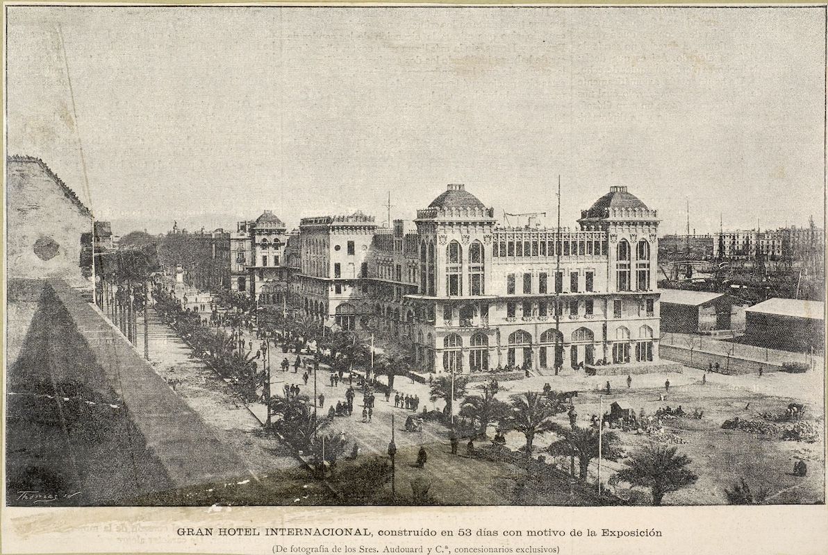 Imagen del Hotel Internacional, cedida por el Museu d'Història de Barcelona