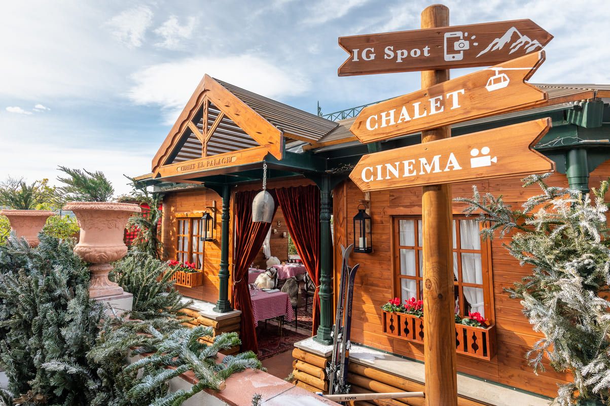 chalet El Palace terraza Navidad