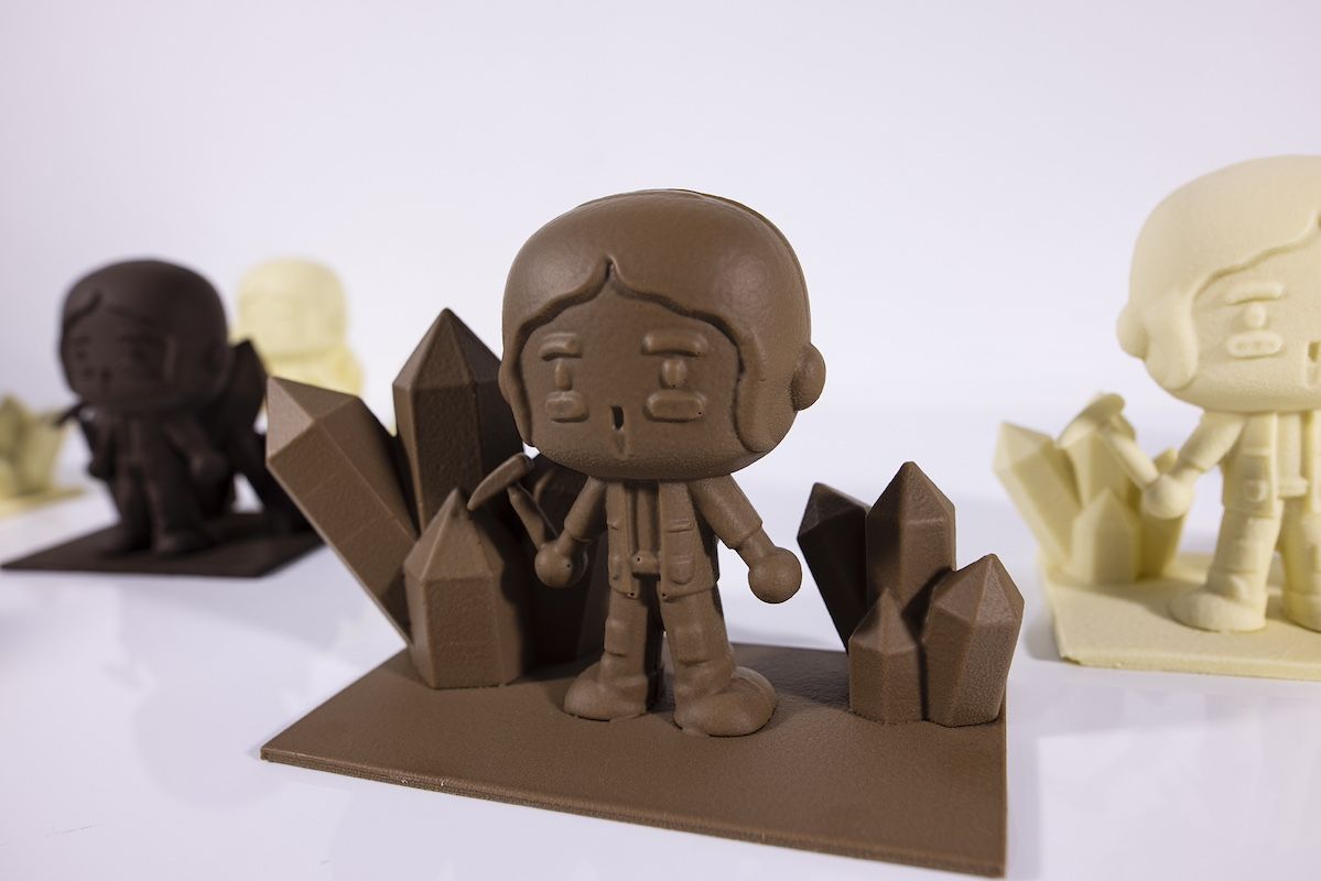 Mona de una geóloga de la UB. arqueóloga de chocolate