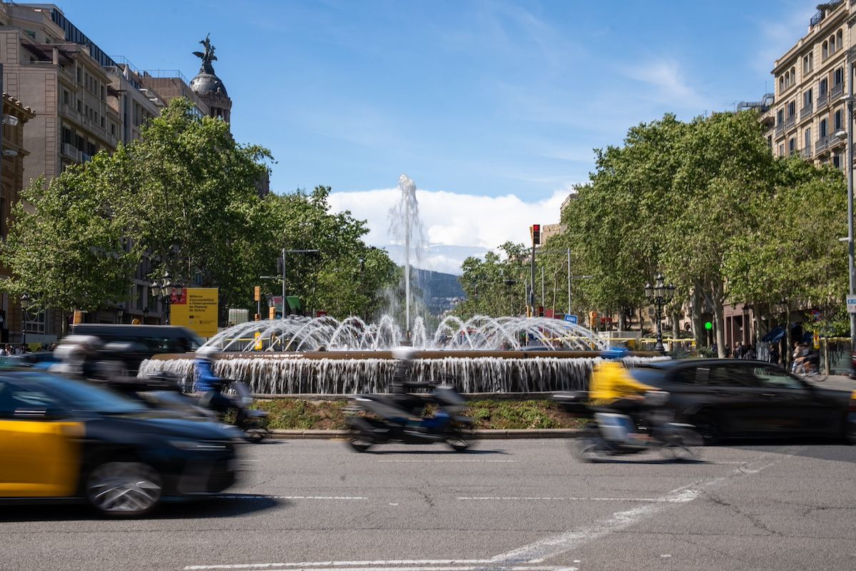 Fuente en el Paseo de Gràcia. 