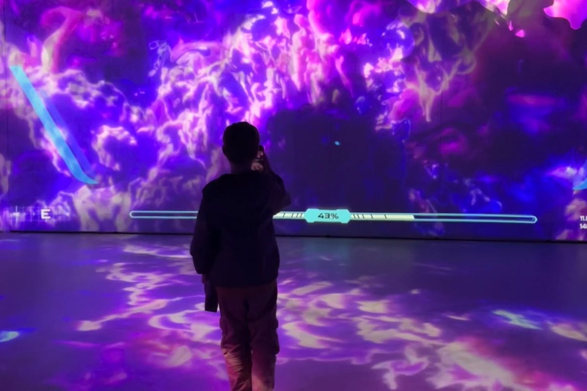 Sala inmersiva del Aquàrium.