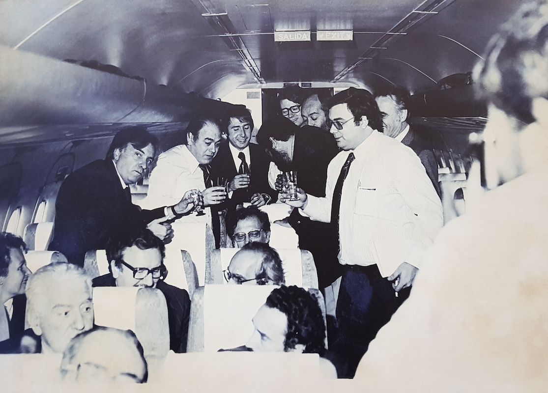 Vuelo de regreso de Josep Tarradellas a Catalunya. 