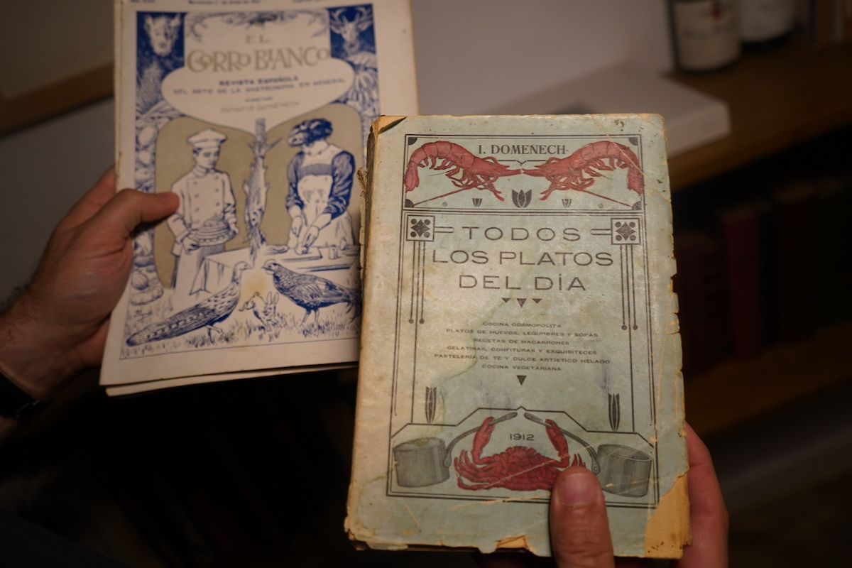 Libros sobre cocina de Eugeni de Diego. 