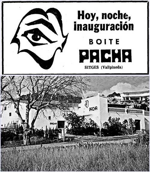 Póster de la primera apertura de Pacha Sitges en 1967.