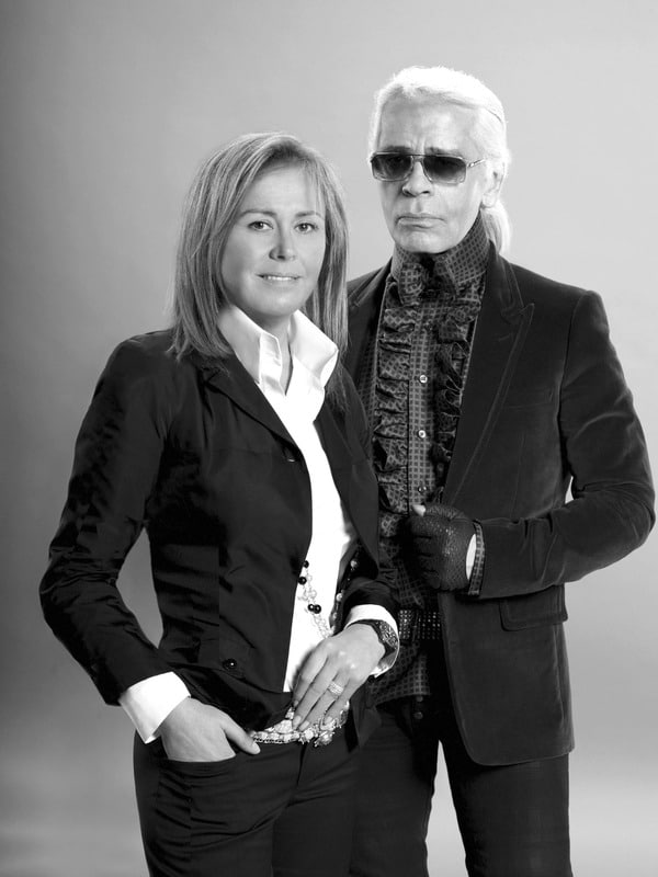 Rosa Clará y Karl Lagerfeld