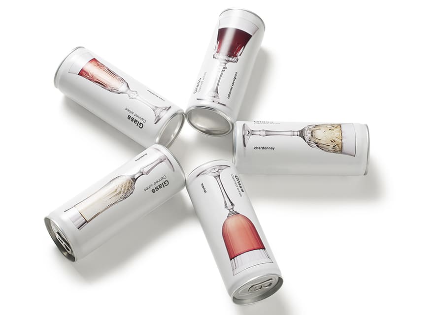 latas de vino Glass