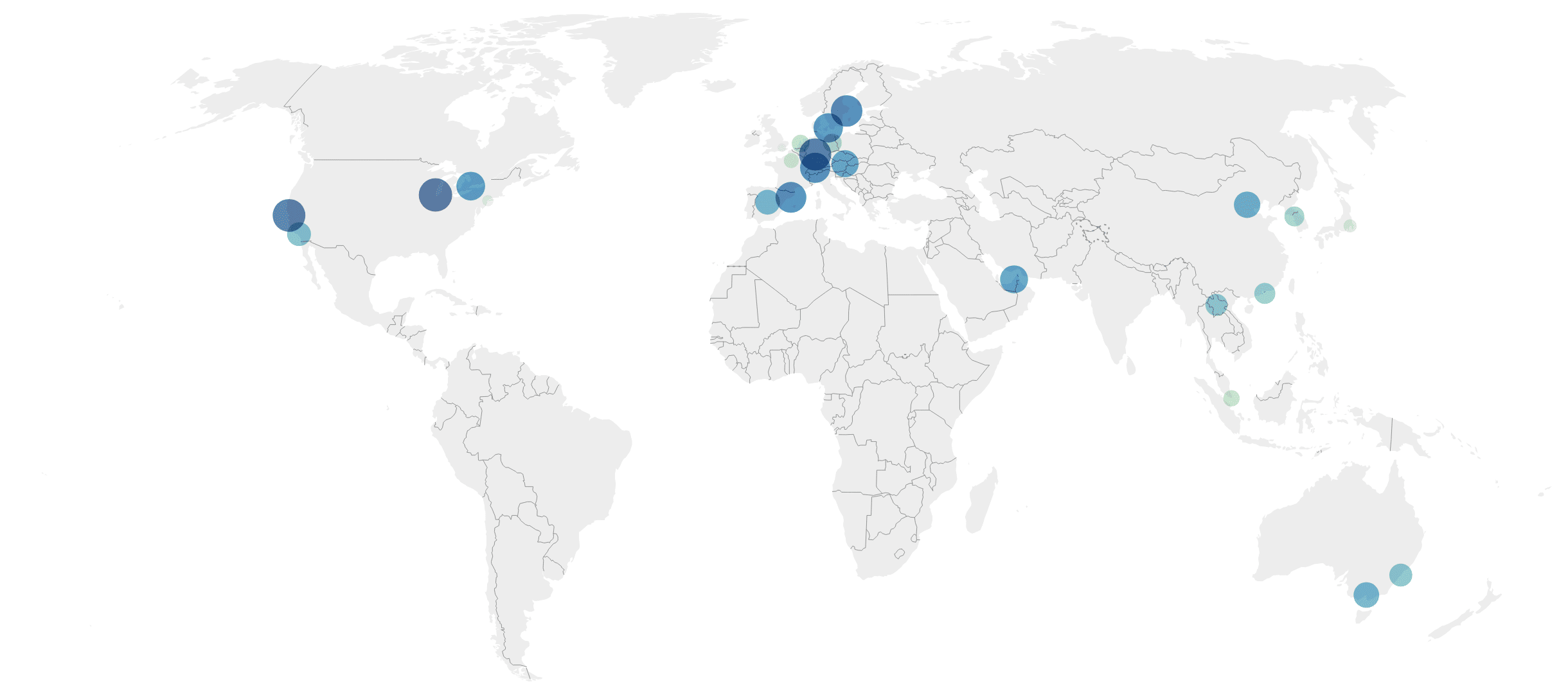 Mapa de las ciudades más competitivas del mundo