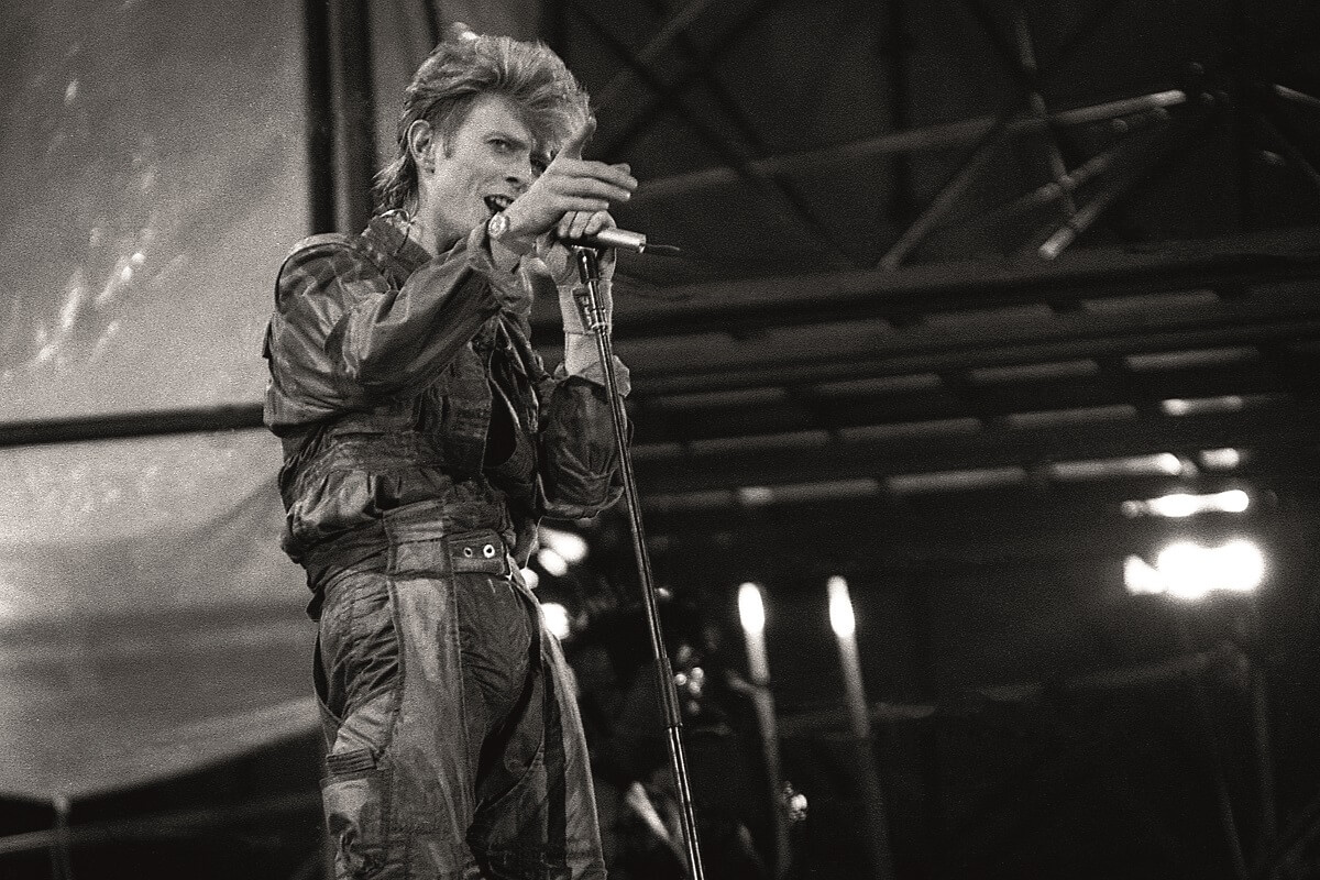 David Bowie en un concierto en Barcelona